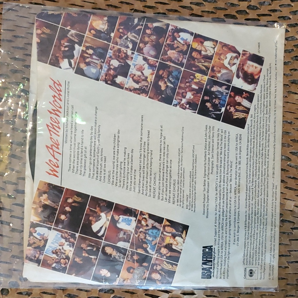 2/$8 VINYL We Are the World and Grace 45 EP - Picture 2 of 4